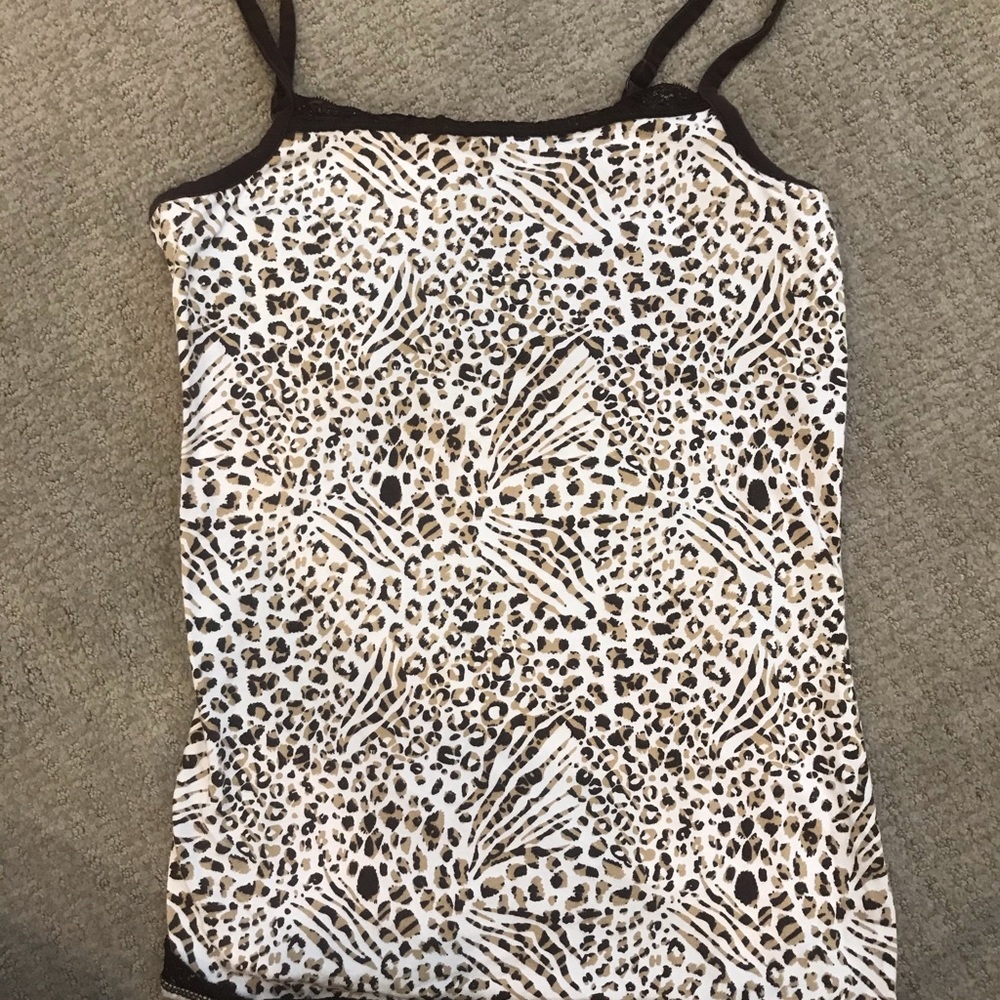 Lace Animal Print Tank Top/Cami